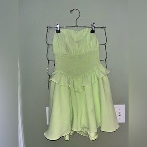 Strapless Lime green romper